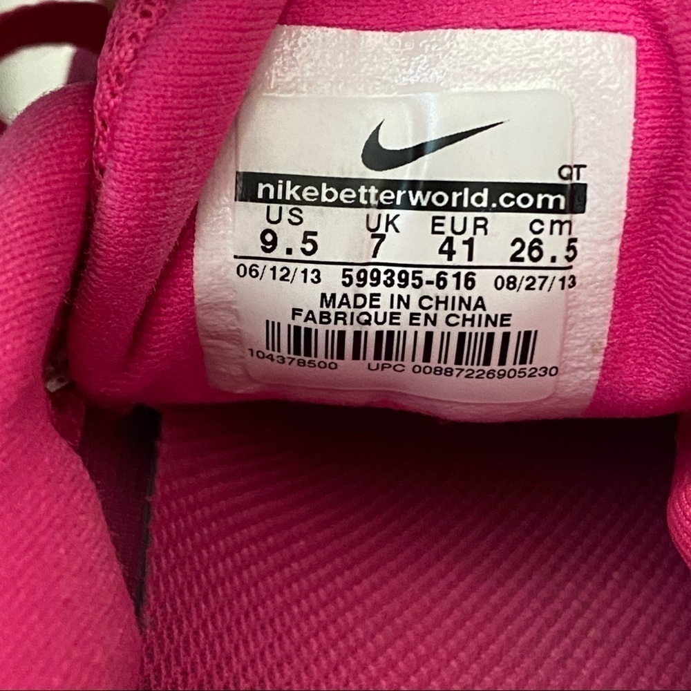 Nike Lunarglide 5 Running Shoes Mesh Raspberry Pink Sz 9.5 Preowned - Picture 12 of 13